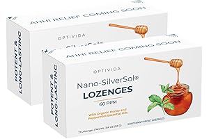 Antibacterial Support with OPTIVIDA Health Original Natural Premium Nano-Silver Lozenges with Manuka Honey