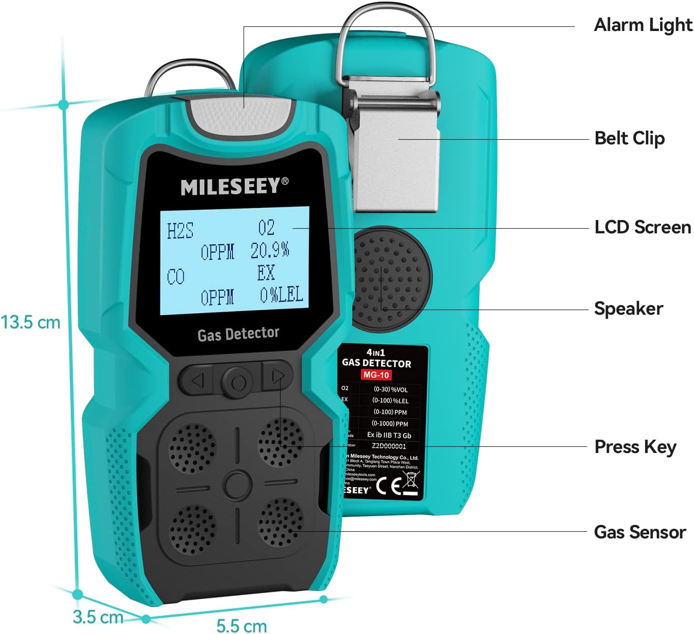 Gas Detector, MILESEEY Gas Leak Detector for H2S, Kuwait Ubuy