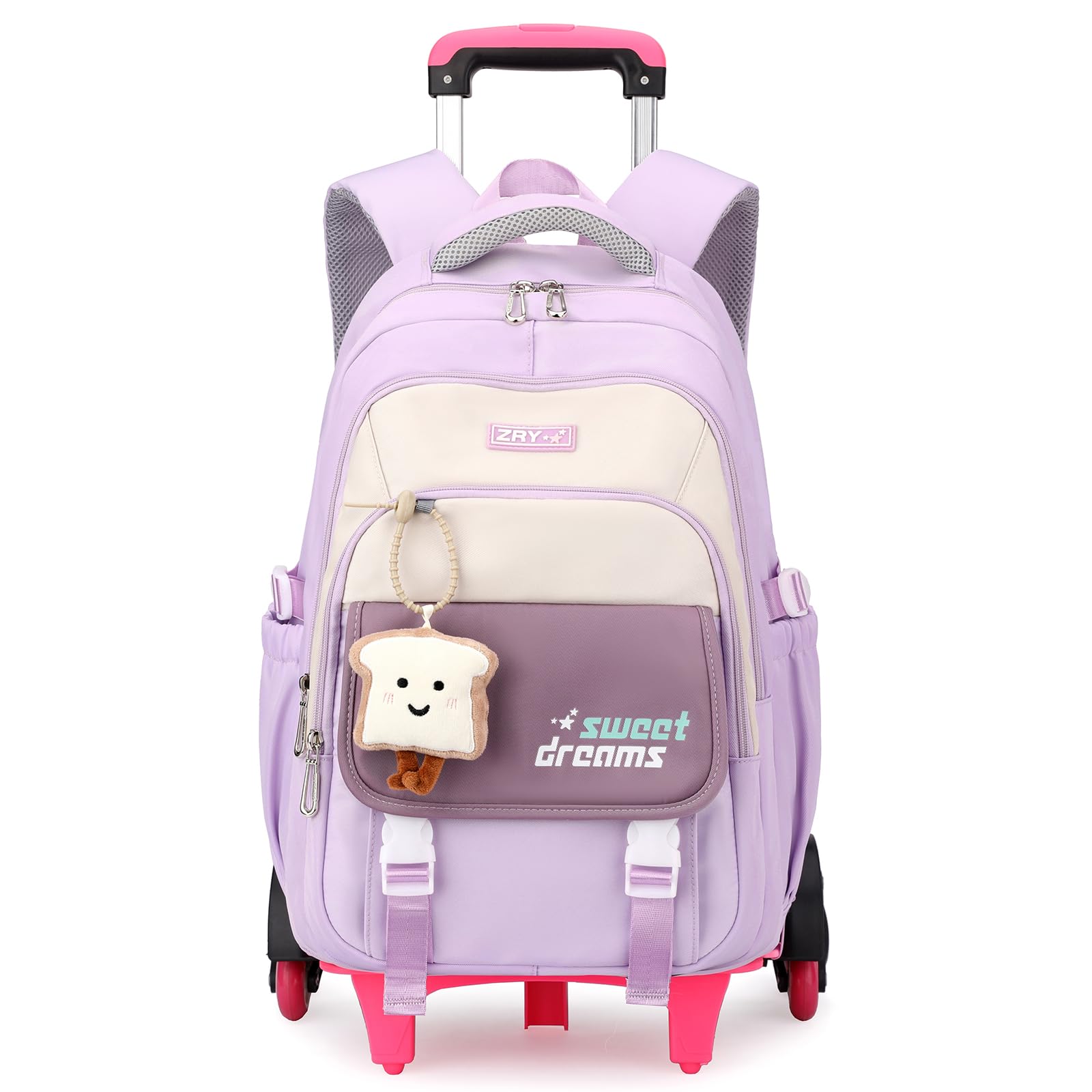 Amythe Schulrucksack Trolley für Mädchen, Teenager Rucksack, 36L, Lila