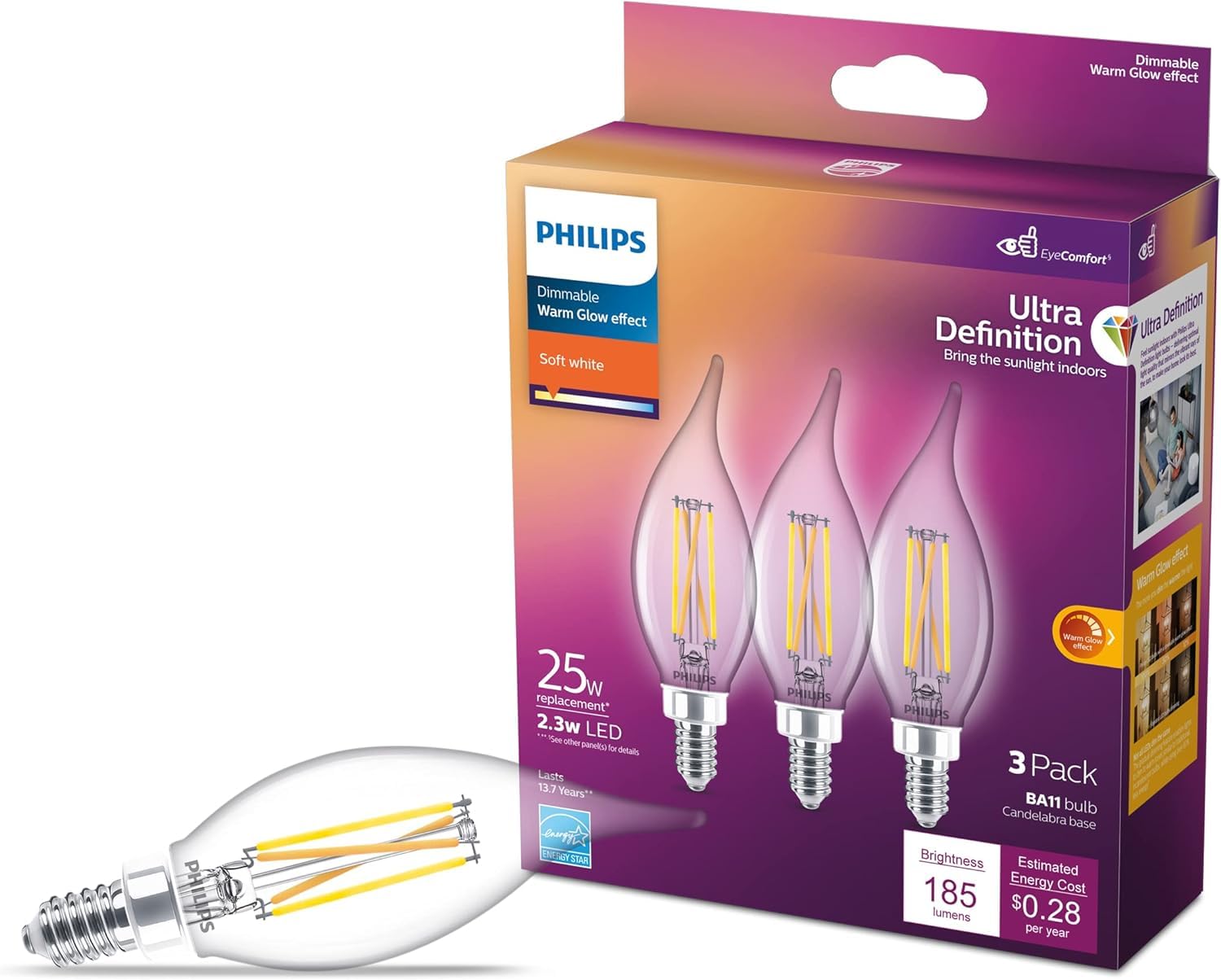 PHILIPS Ultra Definition BA11 3-Pack