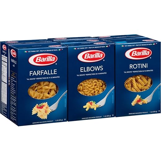 Barilla Farfalle Elbows, Rotini Variety Pack, 16 Ounce (Pack of 7)