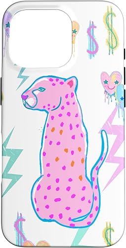 Vista 49 de iPhone 11 Pro Max Preppy Art Cheetah, Pink Cheetah, Preppy Art - Funda estética