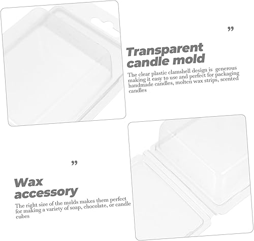Miniatura 5 de EXCEART Moldes de vela 20 piezas de envases de moldeo vacíos moldes de cera derretimiento accesorios DIY caja de embalaje pequeña práctica