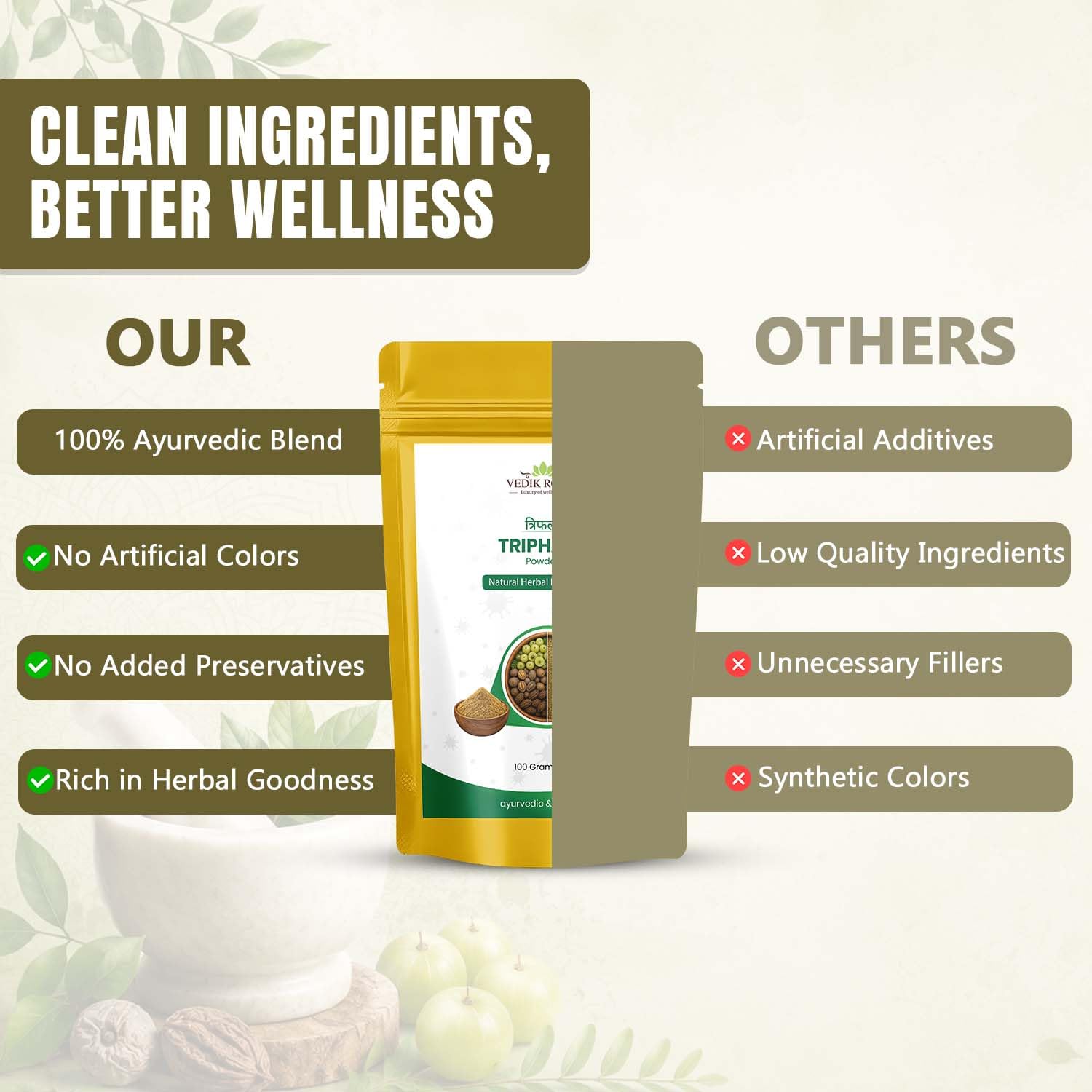 Triphala Powder/Churan - 100g (Pack of 01)| Supplement & Immunity Booster | Haritaki, Bibhitaki & Amla | Ayurvedic Herbal Supplement | Pack of 1 — Amazon image 5