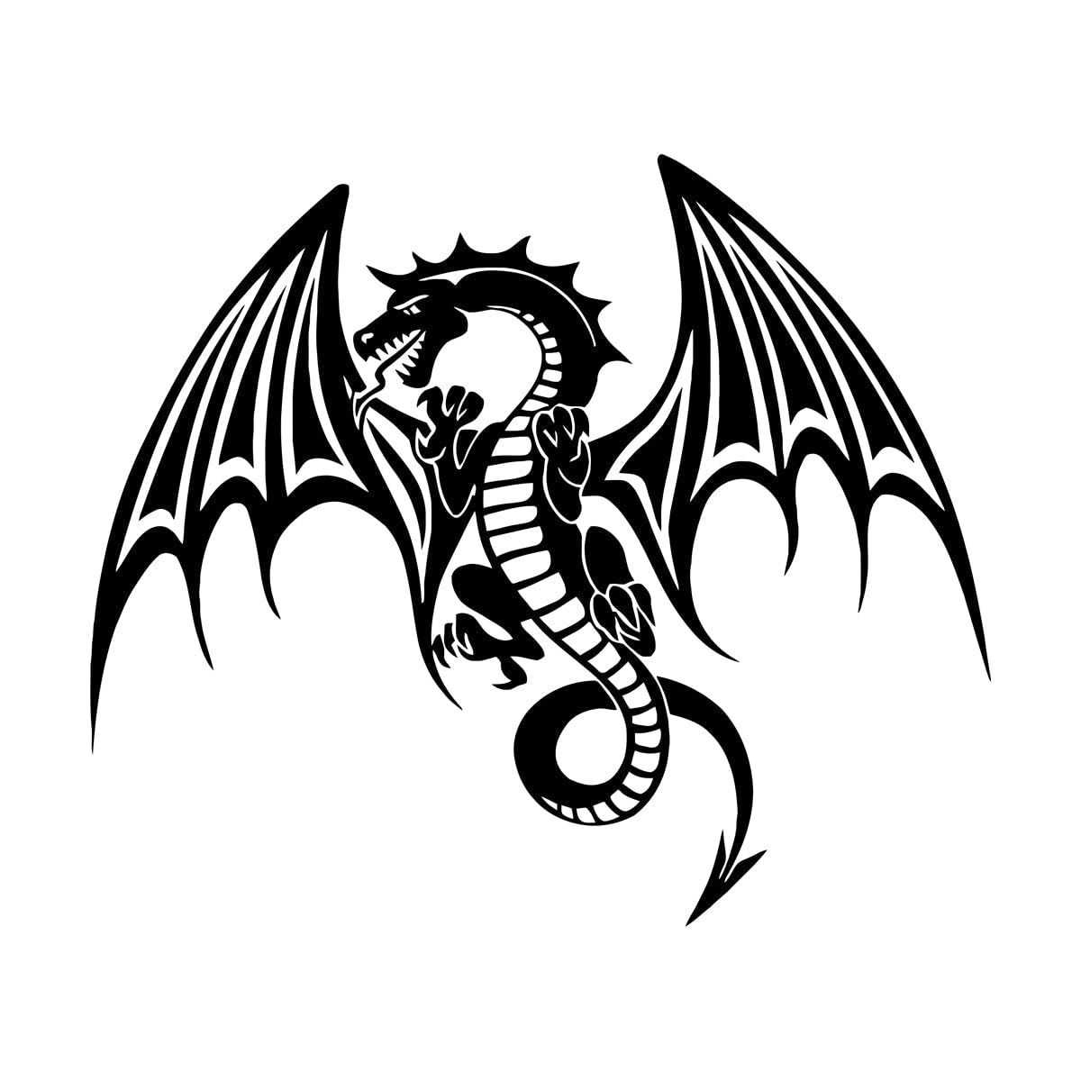 Tribal Chinese Dragon Wall Art Sticker Religion Symbol Dargon Wall Vinyl Decals Home Living Room Decoration Vinyl Wall Large - 57x67cm