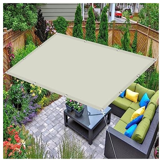 Cuadrada Toldo Vela de Sombra 1.7x2m(5.58x6.56ft) Malla Sombreadora Sun Net Toldo de Sol 98% Protección Rayos UV para Terraza Camping Jardín al Aire Libre, Beige