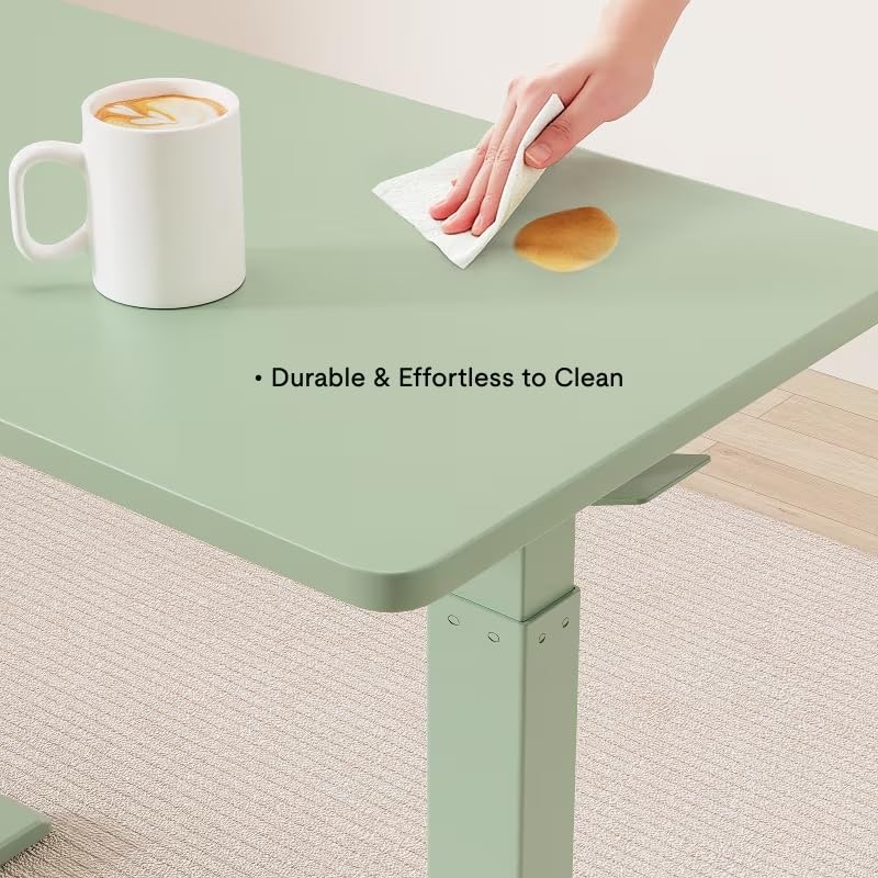 Image of FLEXISPOT H7 32 inch Pneumatic Height-Adjustable Overbed Table with Wheels