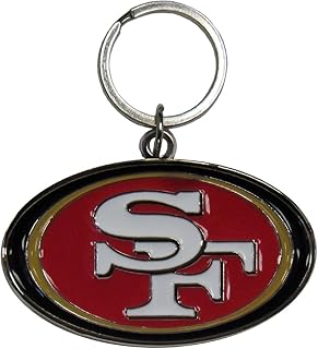 NFL Siskiyou Sports Fan Shop San Francisco 49ers Chrome & Enameled Key Chain One Size Team Colors