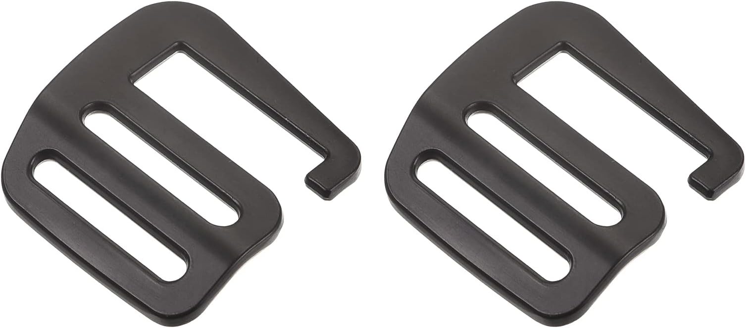 Metal G Hooks Webbing Buckles, G-Hook Wave Buckle Adjusters Slide Buckle for Backpack Strap Webbing