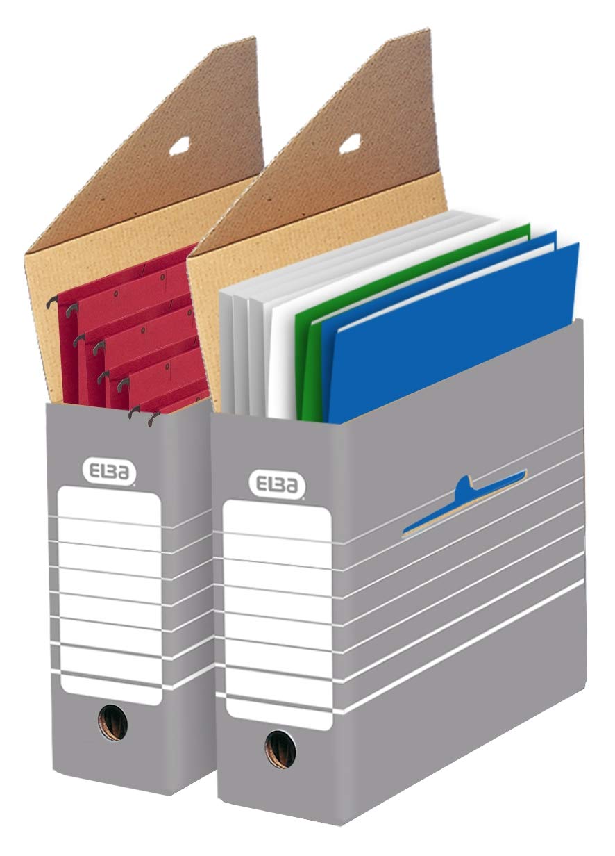 Scatole Portaoggetti ELBA Tric - 10 Pezzi Grigio, Per Archivazione Documenti A4 - Foto 10