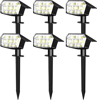 GRIFEMA DG2006, Luci Solari esterno (4 LED-7 Cambia Colore), Lampada