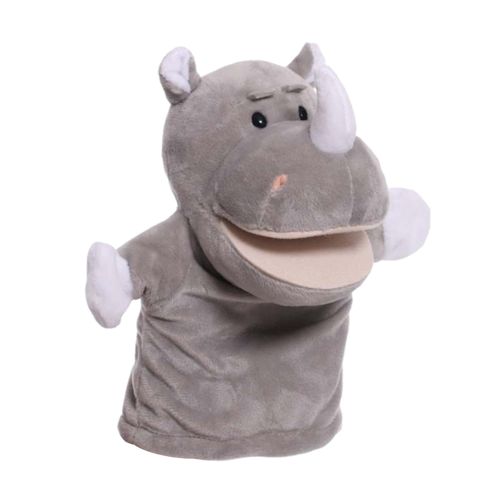 Toy Animal Hand Puppet Sensory Toy Funny Practicing Education Toy Game Plush Toy Rhino-image-49
