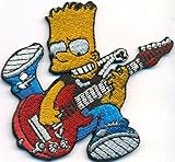 Bart Simpson Rocker Band Rockabilly Heavy Metal Biker Aufnäher Patch Aufbügler