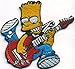 Bart Simpson Rocker Band Rockabilly Heavy Metal Biker Aufnäher Patch Aufbügler