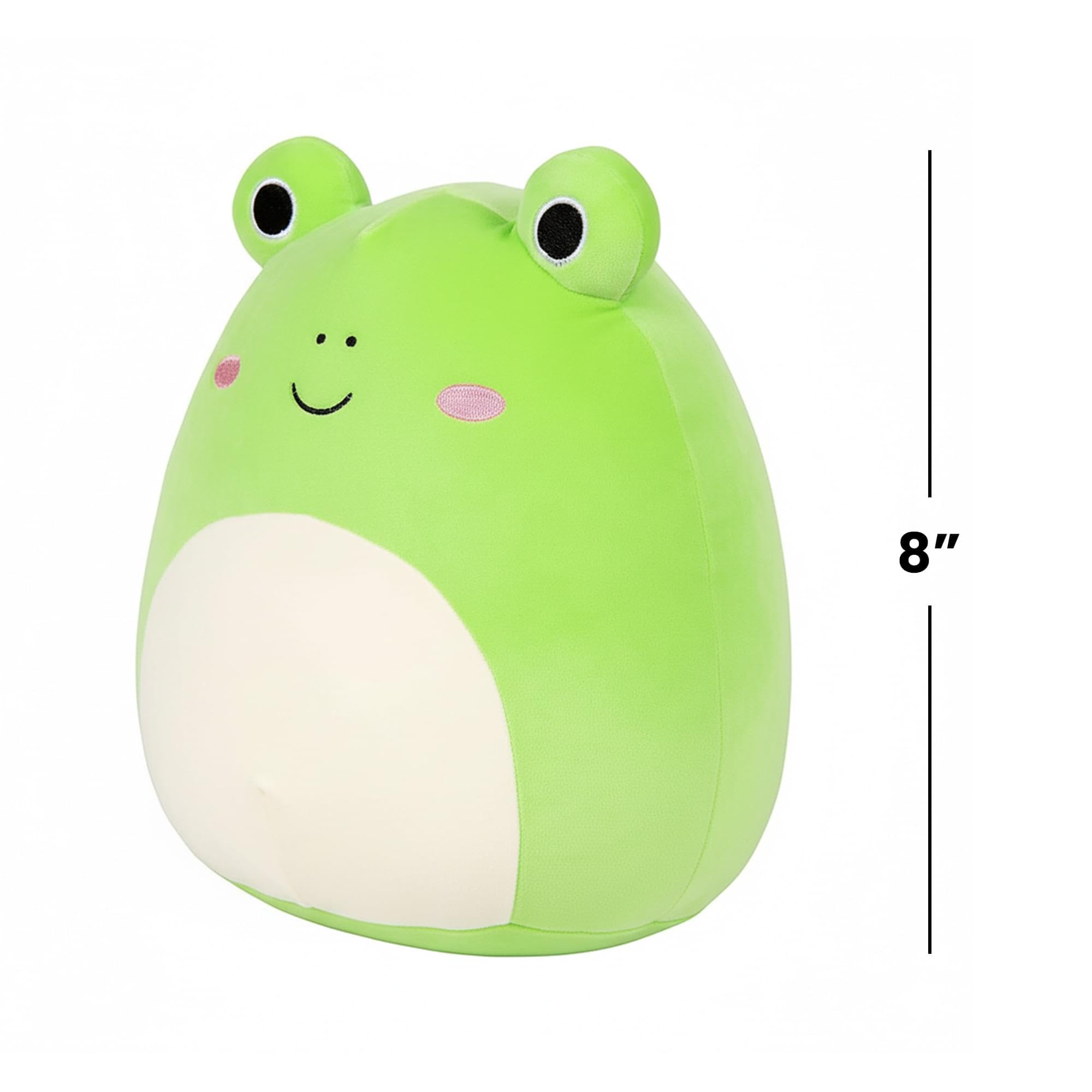 Squishmallow Kellytoy oficial de peluche para mascotas, escuadr n, perros, gatos, conejitos, ranas, esponjoso, suave, animales de peluche (Wendy Frog, 8 pulgadas)