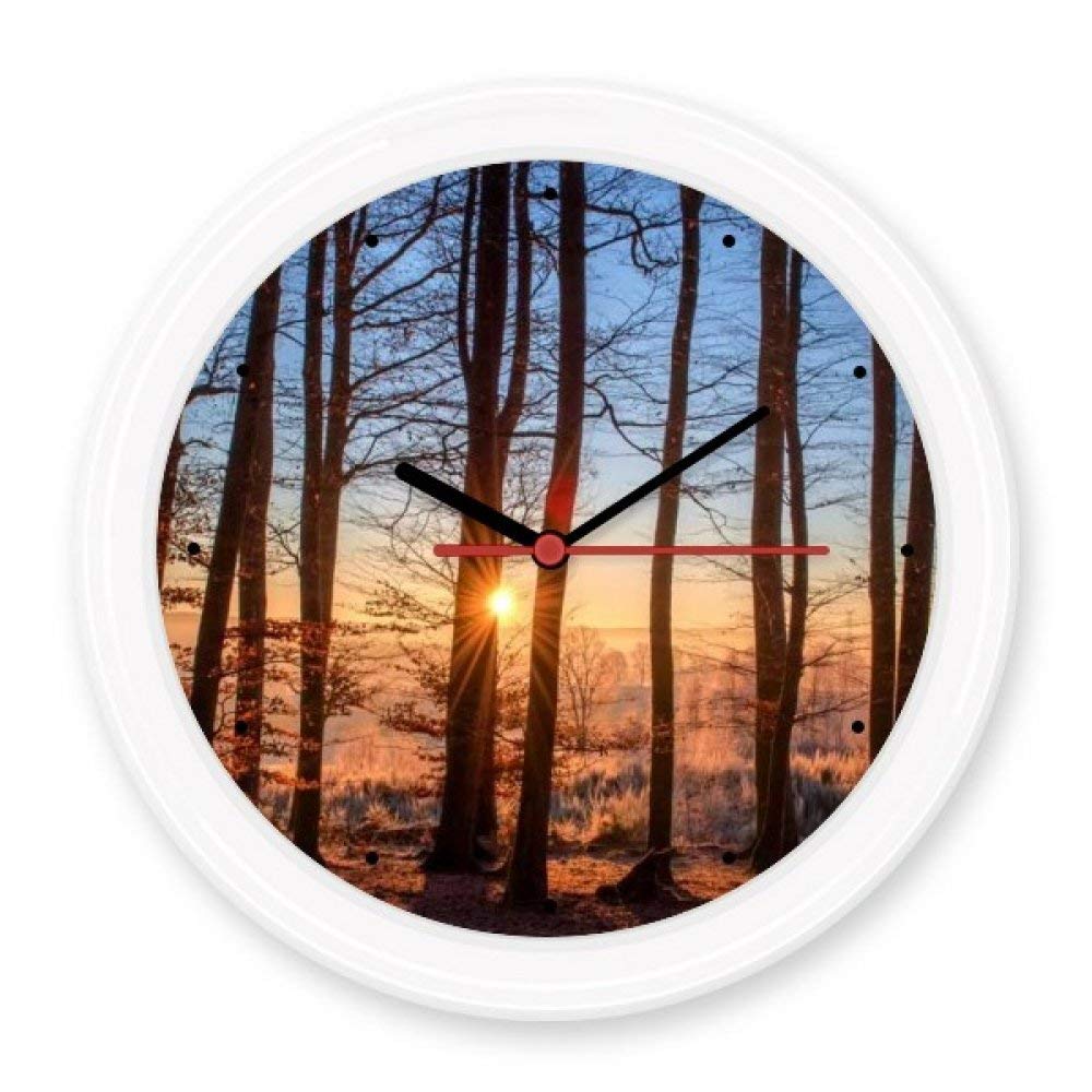 Horloge cadeau déco nature forêt sombre pour anniversaire