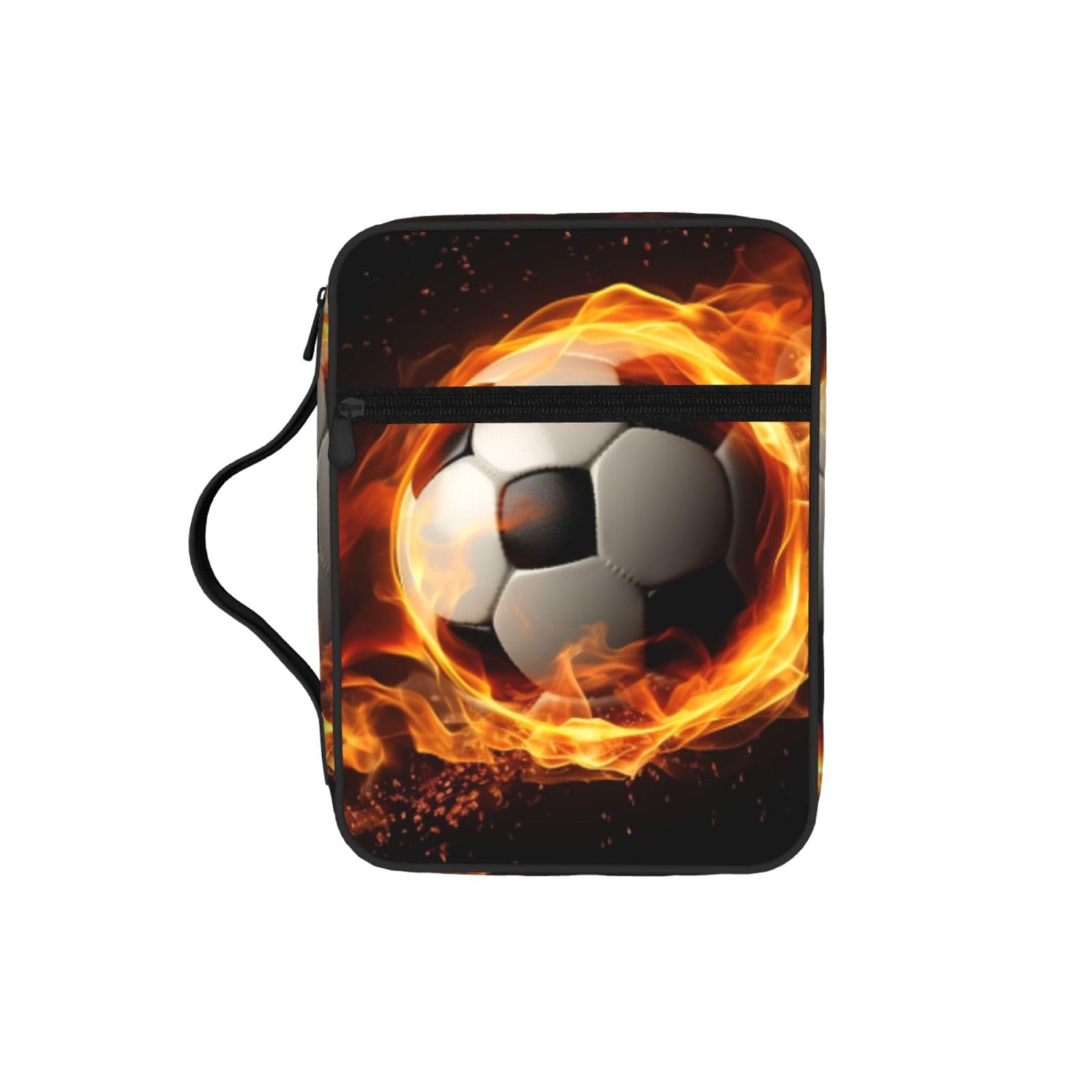 Soccer Flame Bible Cover Case Waterproof Bible Bag With Handle Organizer Storage Book Cover For Bible Study