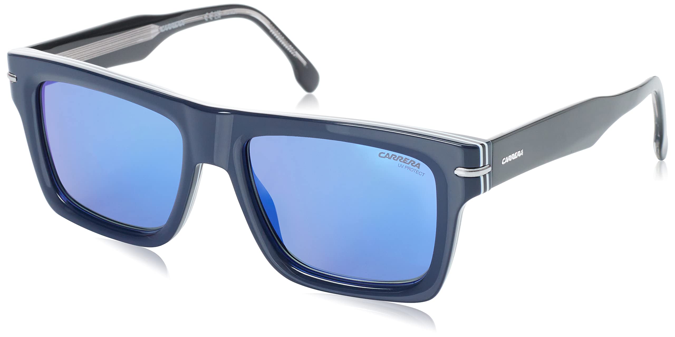 Carrera Unisex Non-Polarized UV Protected Blue Sky Lens Glass Rectangular Sunglasses 205826