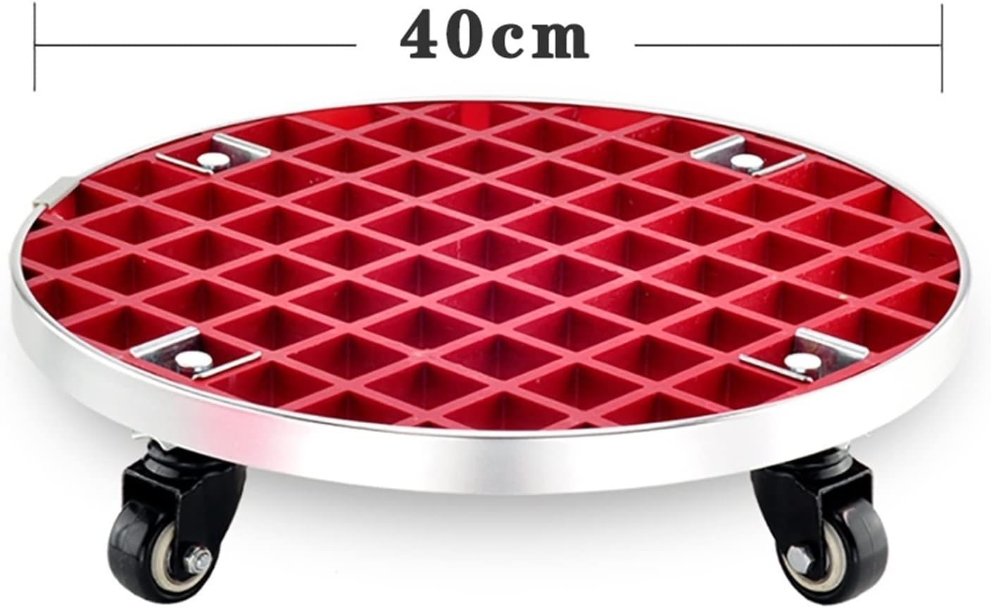 Planter Caddies Plant Stand with Wheels Garden Flower Pot Mover Rolling Planter Dolly Trolley Tray,Indoor Plant Dolly for Moving Heavy Items/Black/25Cm Black-40Cm