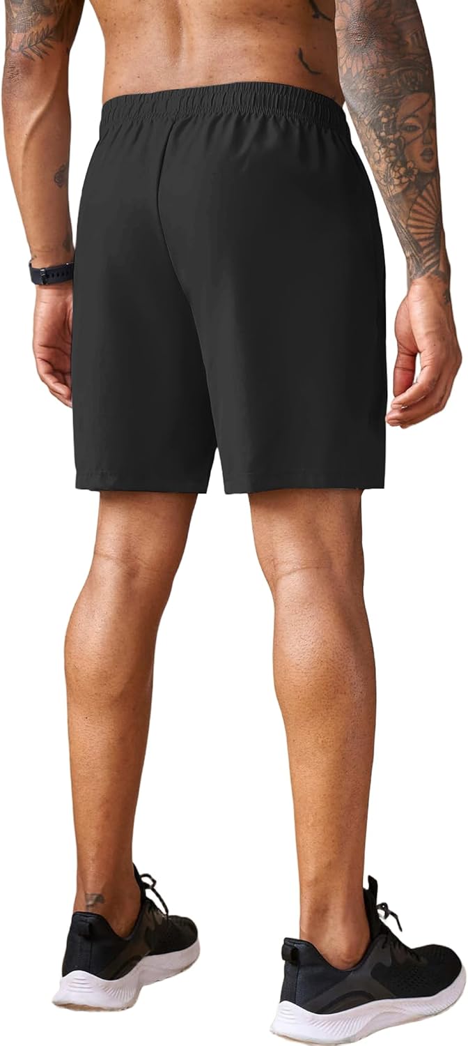 COOFANDY Men's 2 Pack Workout Gym Shorts 7 Inch / 5 Inch Athletic Shorts Lightweight Casual Jogger Short with Zipper Pockets - Image 3