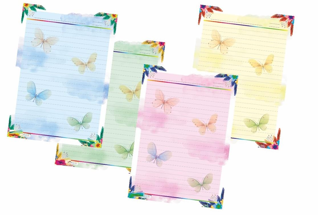 FIRST CLICK A4 Designer sheets for project Butterfly D7 Design Print Sheets 40 Papers 140 gsm for Projects One Side Ruled Multipurpose Designer Colored Art & Craft Sheets for Scrapbooking and Projects (B0D453KRKK) Amazon Price History, Amazon Price Tracker