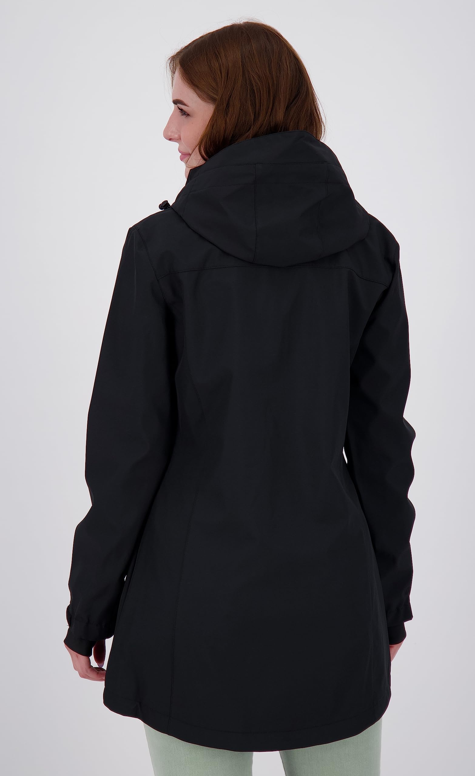DEPROC A.C.T.I.V.E Kurtka softshell Kobiety Damski Lekki Płaszcz Softshellowy, Krótki Płaszcz Z Kapturem, Kurtka Softshellowa, Kurtka Przejściowa Cavell Long II