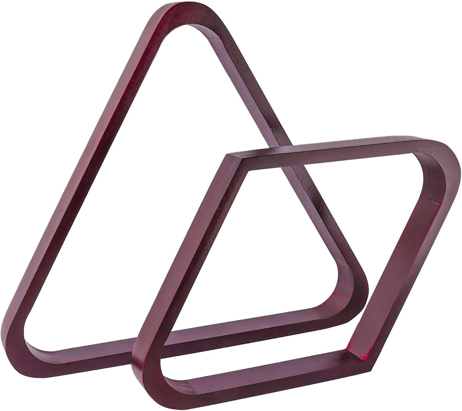 Pool Rack, 9 Ball Triangle Rack Set Billiard Stand in Large Wine Red for Home Game Room and Billiards