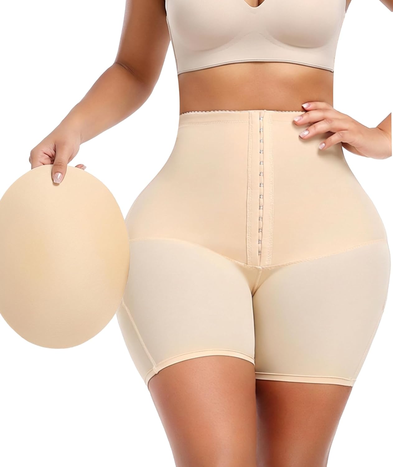 SHAPEBUS Butt Pads for Bigger Butt Pads Shapewear Tummy Control Faja Body Shaper Hip Enhance Padded Underwear for Women