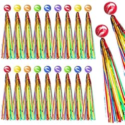 Cinta Salter WanderGo Pelota de saltar con cintas de colores, 20 unidades para niños, pelota de goma de 25 mm, para fiestas, cumpleaños, obsequios para niños