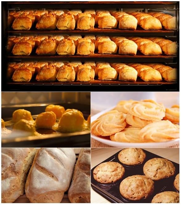 Efficient Commercial Convection Oven with Digital Display and Adjustable Temperature Control, Ideal for Baking, Roasting, and Toasting, with Even Cooking for Perfectly Crisp