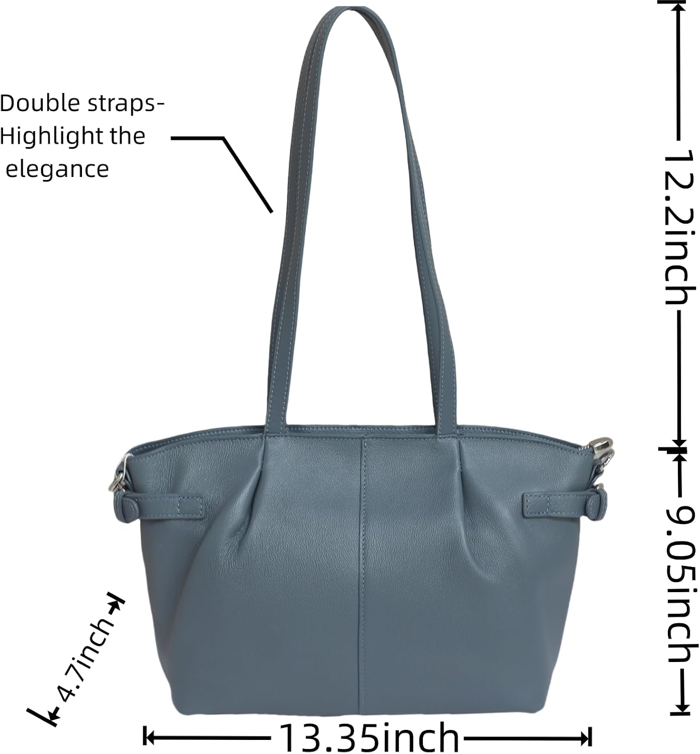 Classic Full Grain Leather Tote Bag for Women Adjustable Shoulder bag Real Leather Women's Bag for everyday use