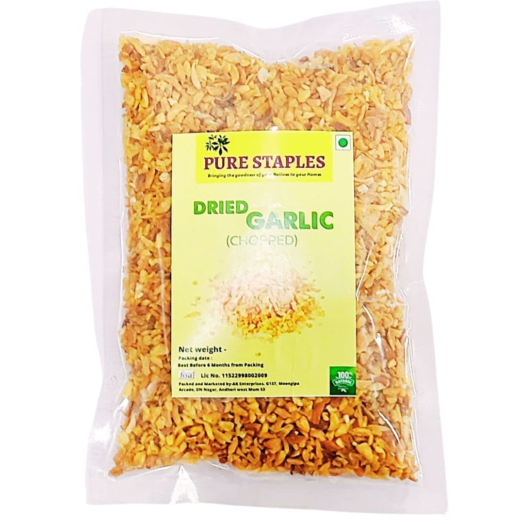 PURE STAPLES Dry Garlic Dried Dehydrated Garlic Flakes 100gms for Easy Cooking Seasoning Natural Lehsun Lasun No Preservative Can Make Garlic Powder Instant Quick Natural Garlic for Garlic Bread Chinese Pizza Toppings Garnishings Biryanis Subzis (B0C3HXYTCJ) Amazon Price History, Amazon Price Tracker