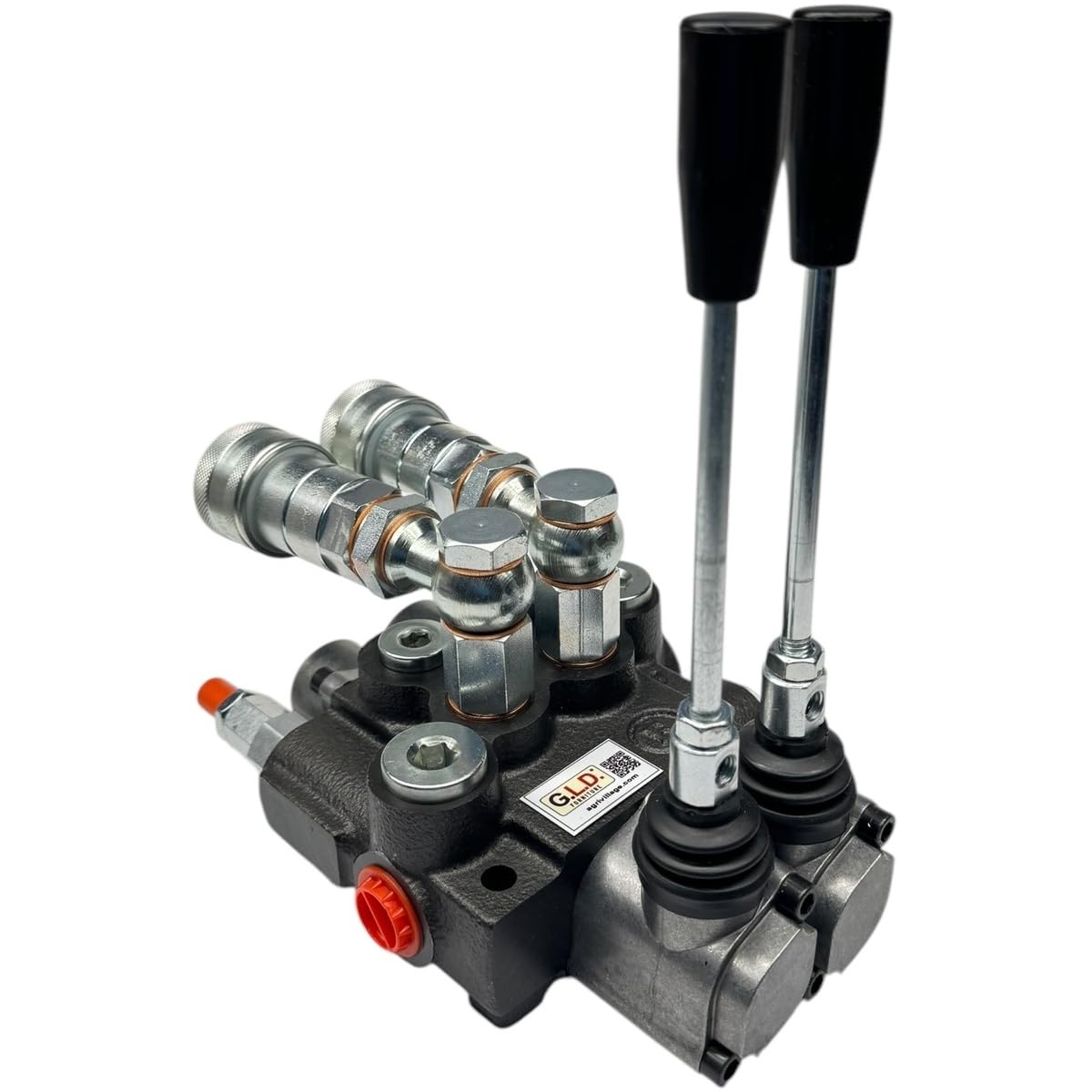Distributeur oléodynamique pour tracteur 2 leviers simple effet 3/8" 45 litres 300 bar complet avec raccords rapides