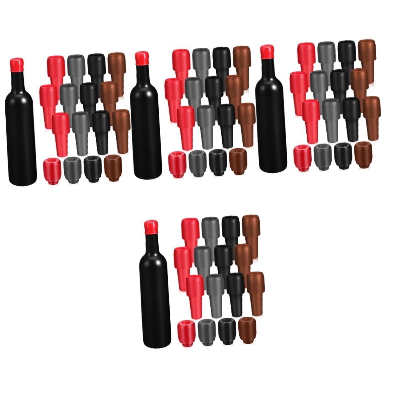 Amosfun 64 STK Weinverschluss aus Silikon weinprobe weinverkostung Getränkekorken Wiederverwendbare Weinkorken Weinstopper Weinflaschenverschlüsse aus Silikon Flaschenverschluss Kieselgel