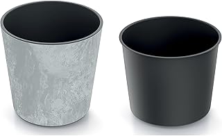 Prosperplast Urbi Round Concrete Effect flowerpot 25 cm Gray