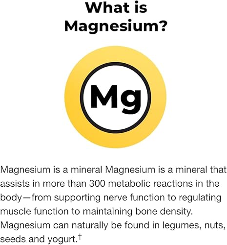 Miniatura 5 de NM Magnesio extra fuerte 400 mg  Apoyo para huesos, nervios y músculos  150 cápsulas blandas  Suministro de 5 meses  Sin gluten  Suplemento de