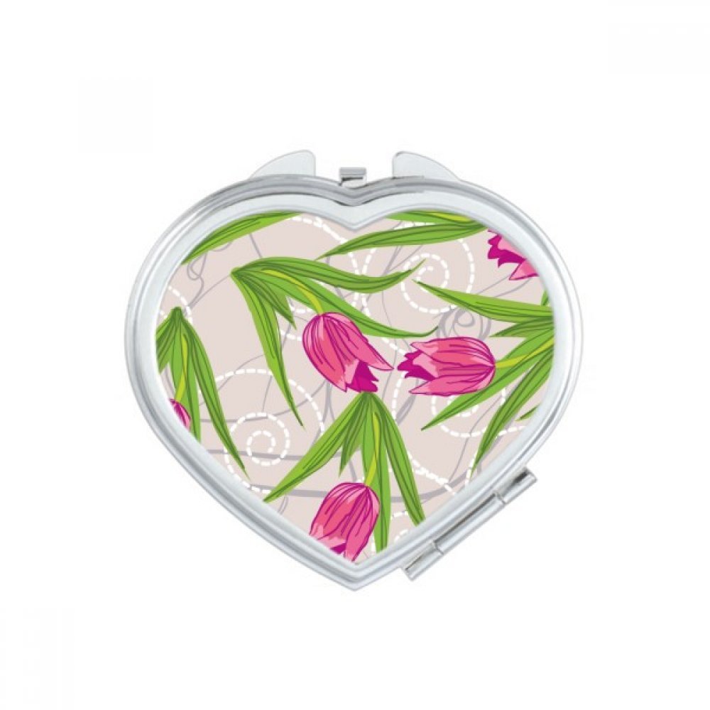 Miroir compact oeillet fleur pour maquillage portable et fait main