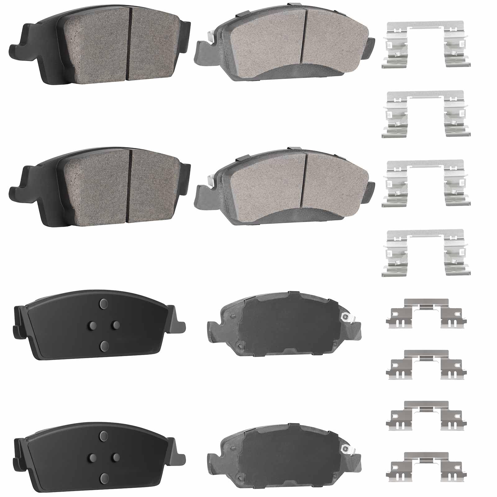 Photo 1 of Rear Ceramic&Front Semi-Metallic Brake Pads Set Fit for Chevy Silverado 1500,for GMC Sierra 1500 2014-2018 for Yukon/XL,Cadillac Escalade 2015-2020-8pcs