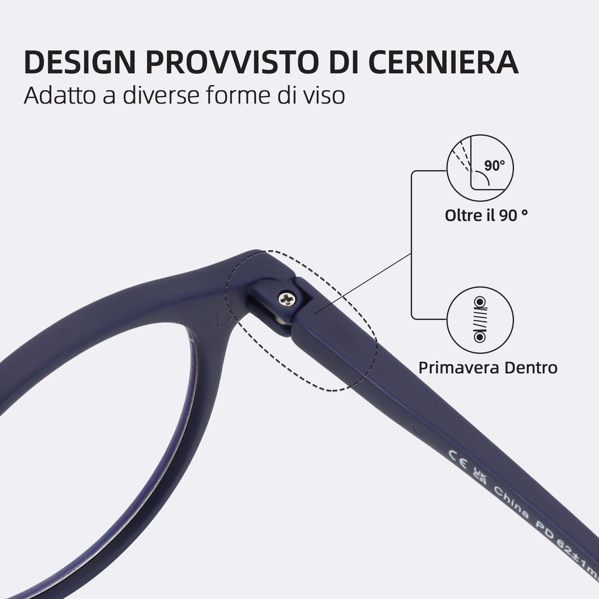 ZENOTTIC Occhiali da Lettura Presbiopia Anti Luce Blu con Lenti Antiriflesso Uomo e Donna Leggero Telaio Rotondo Vintage Occhiali0.0 1.0 1.5 2.0 2.5 3.0 3.5