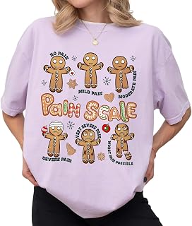 Funny Gingerbread Pain Scale Nurse Sweatshirt – Christmas Medical Humor Tee, Holiday Healthcare Staff Gift Multi