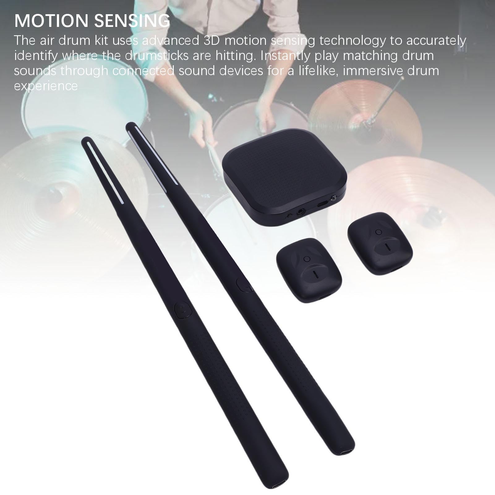 Electronic Air Drum Strucs Drumsticks Zestaw z Czujnikiem Ruchu 3D Bezkładny Perkusja dla Początkujących Nagranie ćwiczeń