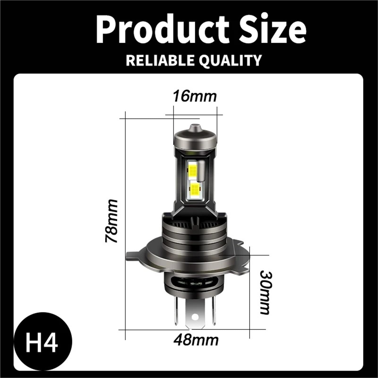 Phare Moto 1pc 35W H4 9003 6500K blanc brillant moto ampoule LED phare pour brouilleur pour classique pour icône 2015 2016 2017