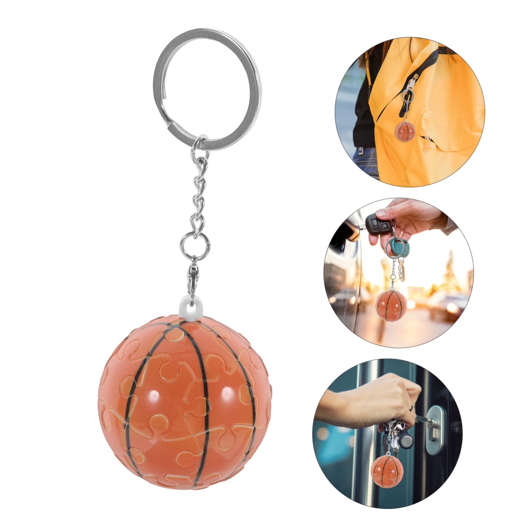UKCOCO Portachiavi Sportivo Forma Pallone Design Puzzle per Decorare Chiavi Resistente per Adulti Portachiavi Multifunzionale per Sportiva