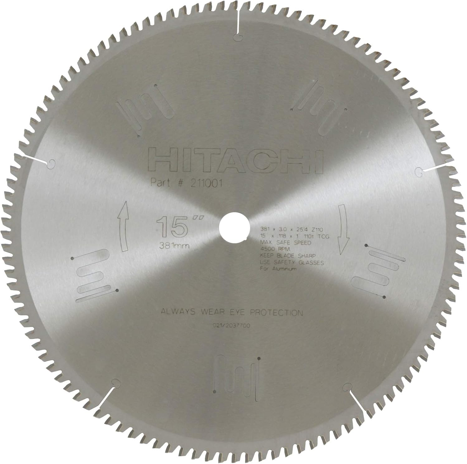 Metabo HPT 211001M 110Teeth Tungsten Carbide Tipped 15" Triple Chip