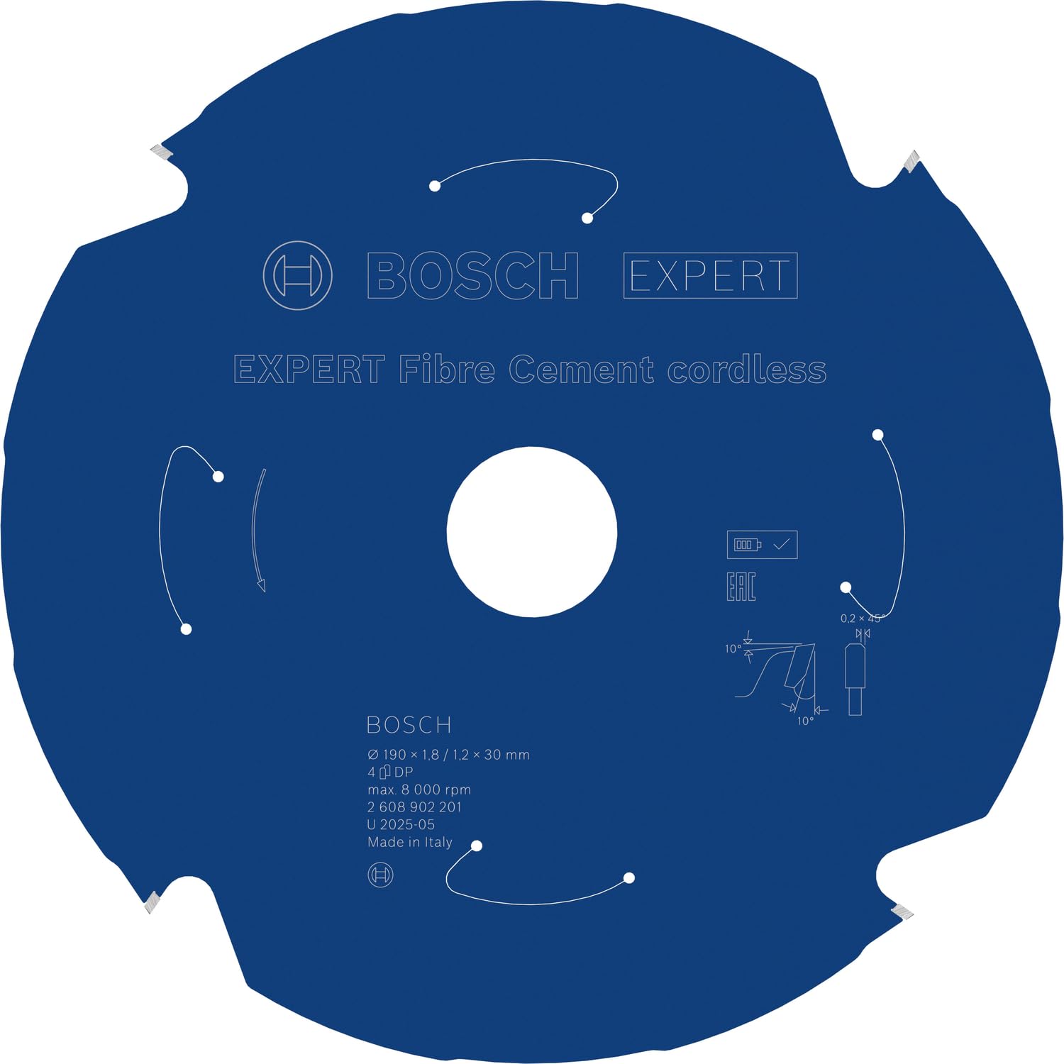 Bosch 1x EXPERT Fibre Cement Cordless Circ Saw