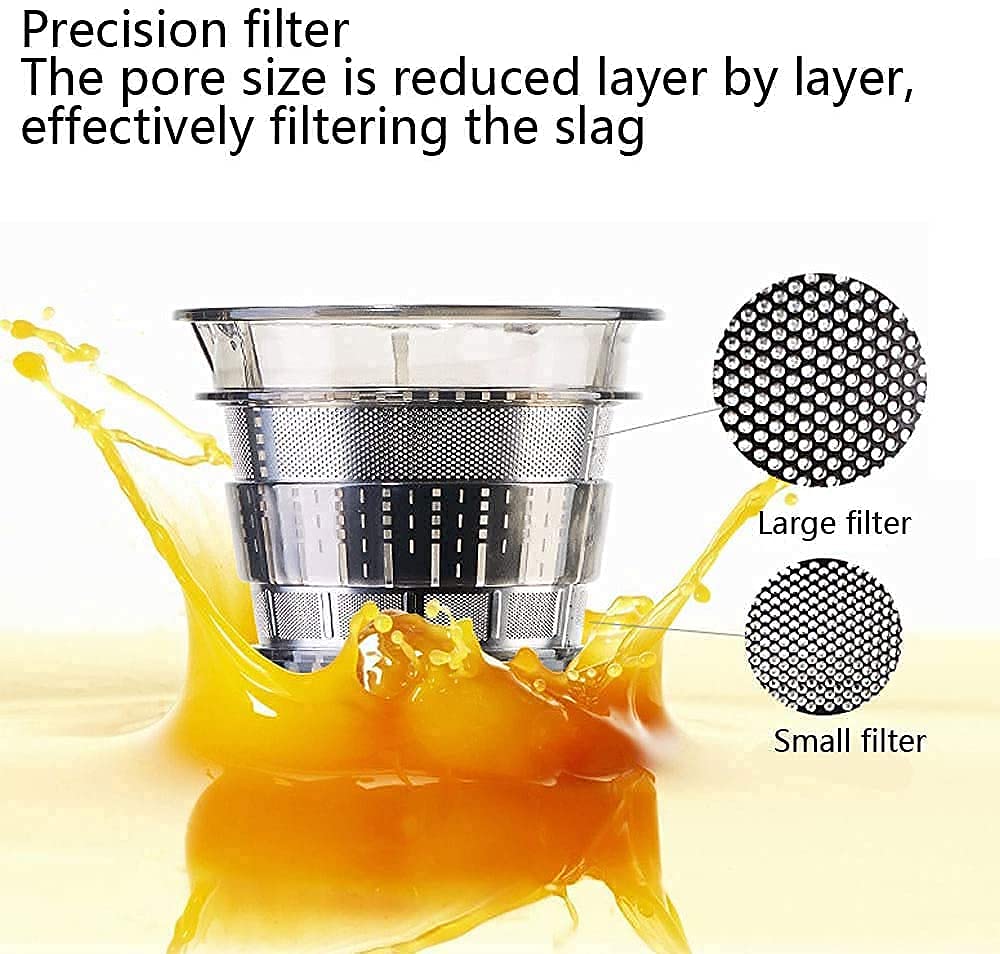 ERoomQ Juicer Machines,Slow Masticating Juicer Extractor Cold Press Juicer High Yield Vertical Juicer Easy Cleaning Quiet Function BPA-Free