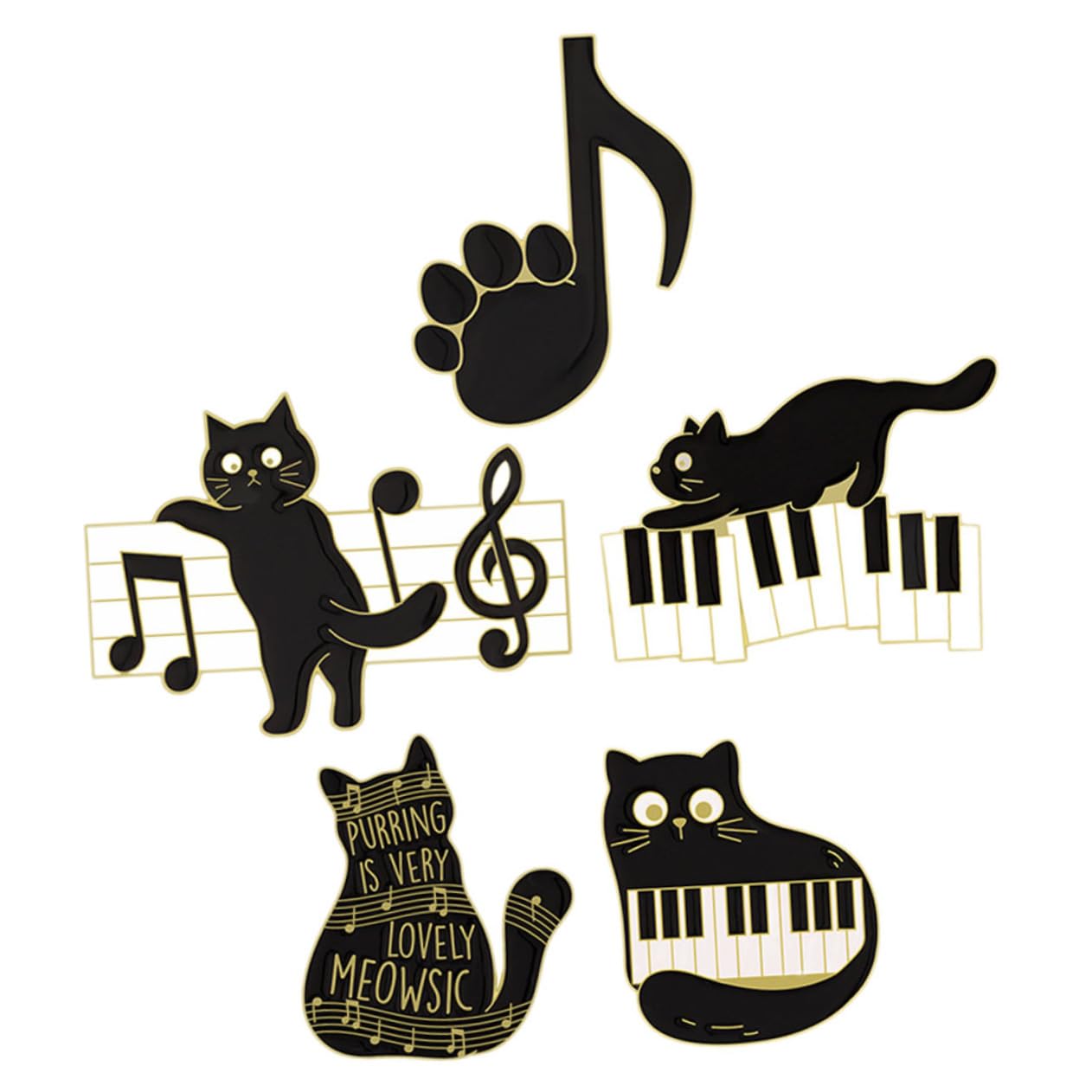 Healeved Spilla Creativa Con Note Musicali Pin Decorativi Per Abbigliamento E Accessorio Per Halloween Compleanni E Speciali