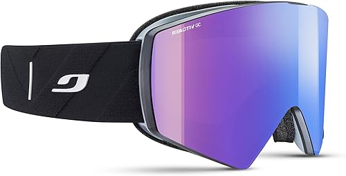 Julbo Gafas de nieve Razor Edge para hombres y mujeres con lente fotocromática REACTIV para esquí y snowboard, 100% protección UV
