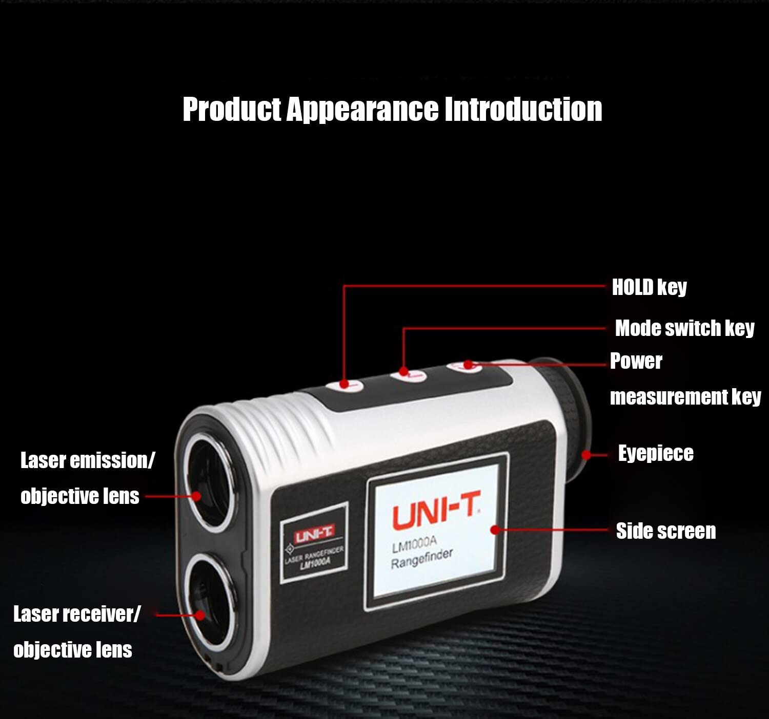 UNI-T LM600A LM800A LM1000A LM1200A LM1500A Specialty Laser Rangefinders Side-Screen Ranging Telescope 2.0 Inch External Screen