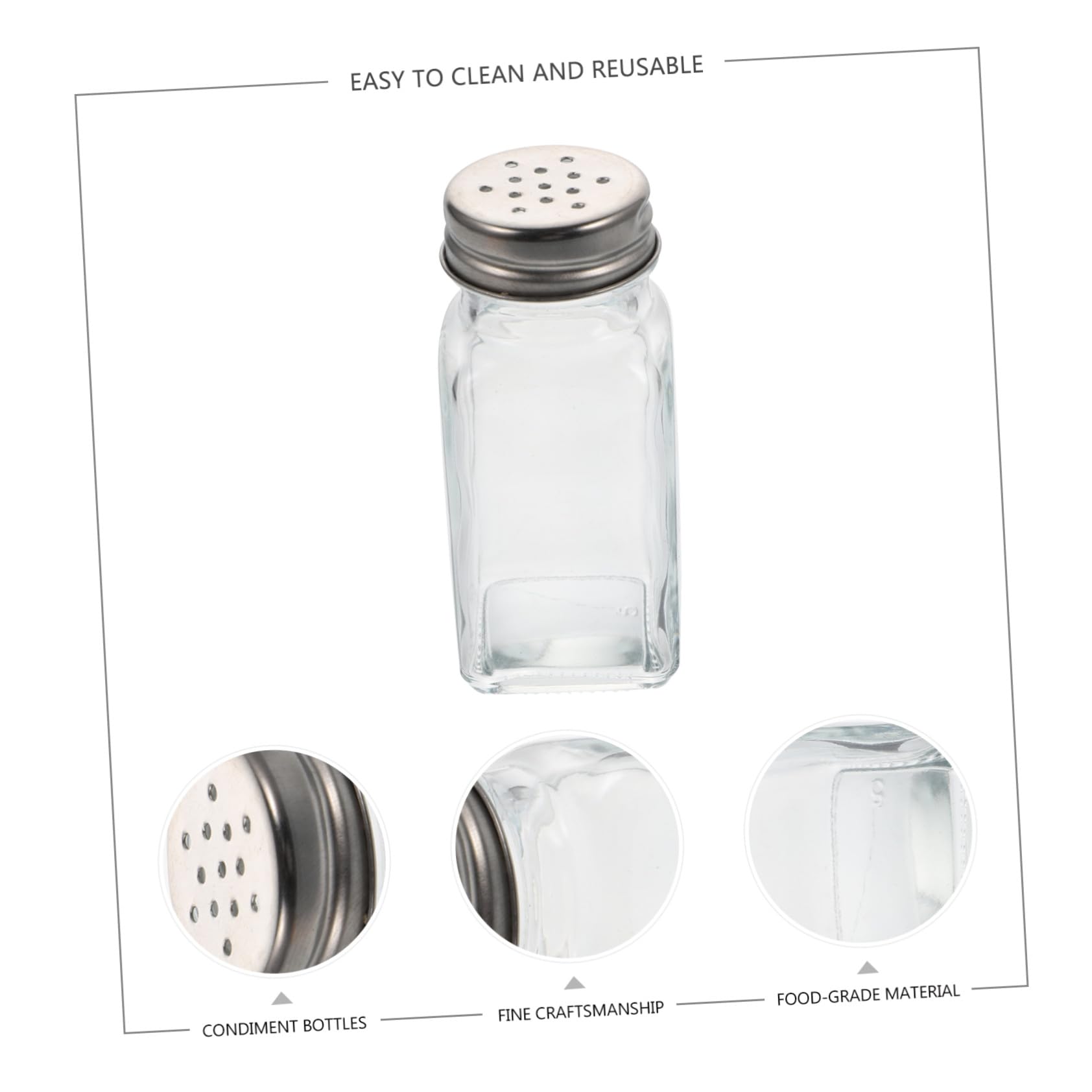 TOYANDONA 10 Stück Glas Gewürzflaschen mit Multifunktionaler Nutzung und Kleinem Design Konische Küchen Glasflaschen für Gewürze und Salz im Haushalt
